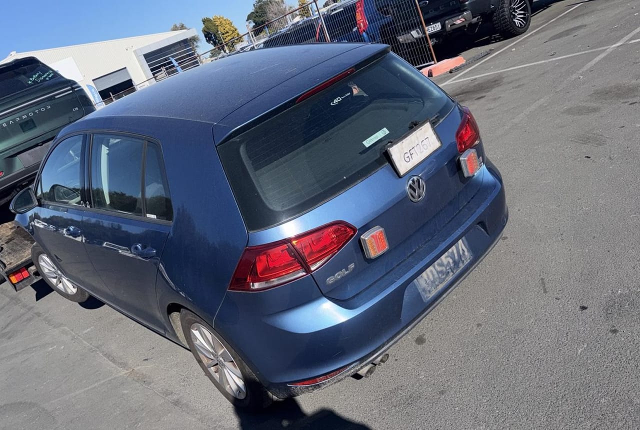Volkswagen Golf loaded for cash-for-cars collection in Palmerston North