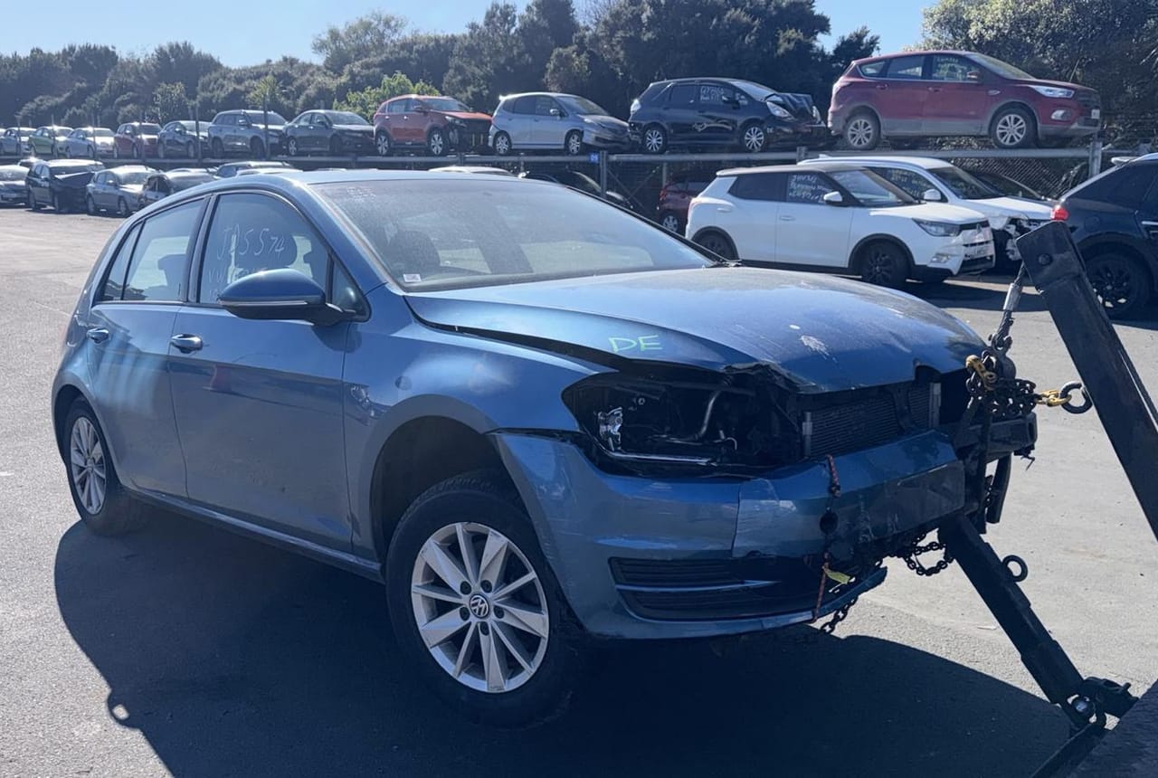Audi vehicles being wrecked for parts at a Palmerston North yard